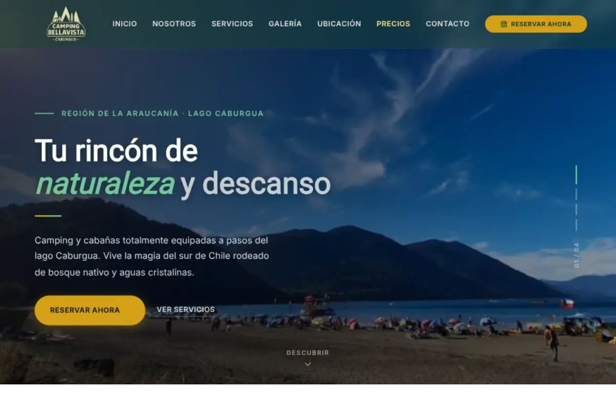 Portada del sitio de Camping Bella Vista